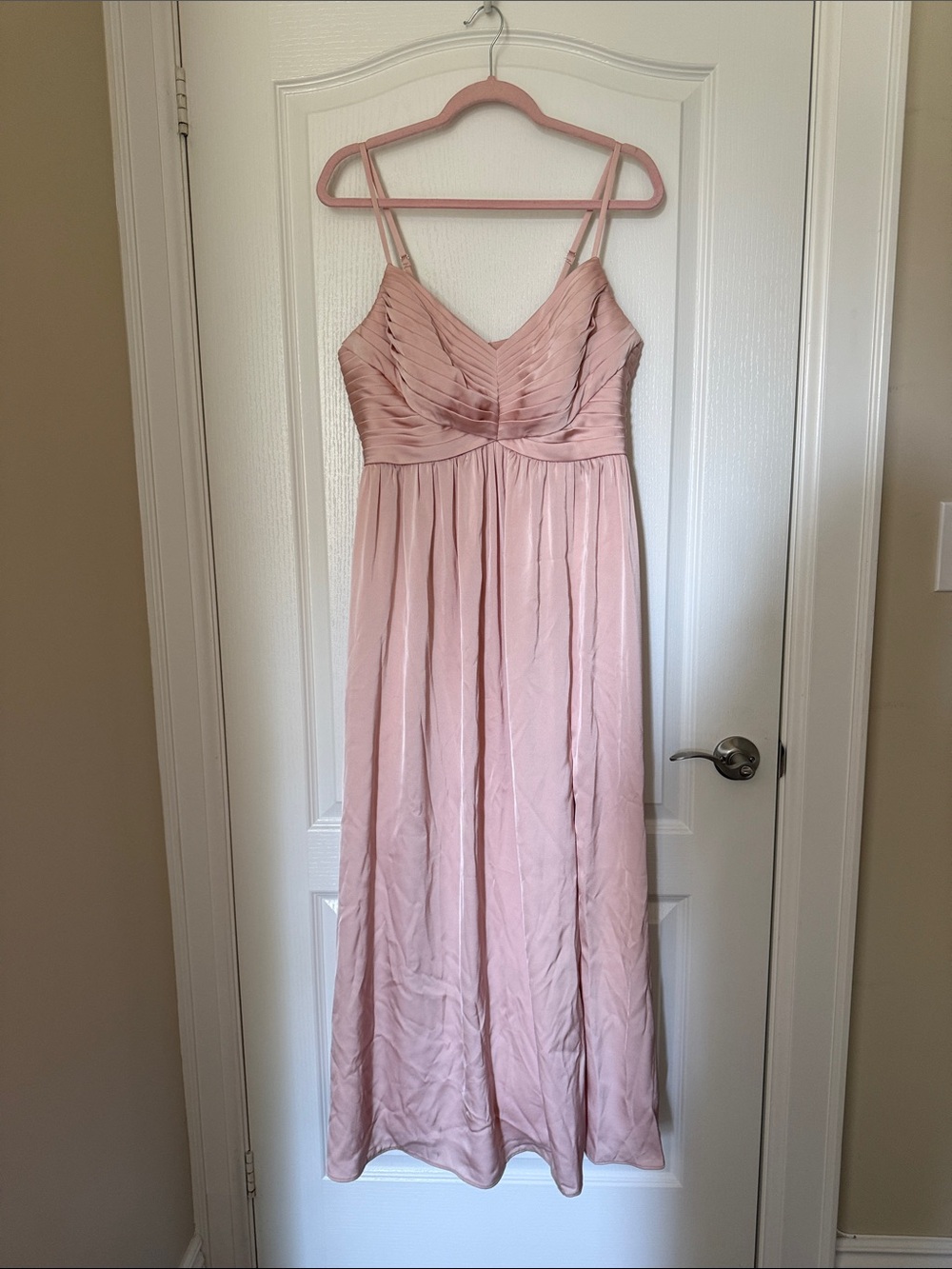 Azazie Dusty Rose Pleated Chiffon Maxi Dress